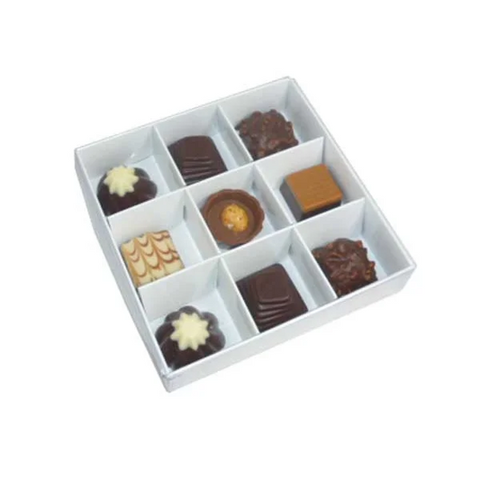 Chocolate Sweet Soap Gift Box White Card 10 Pack - 9 Bay
