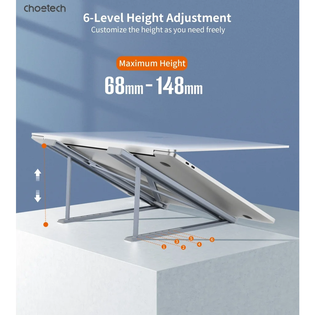 CHOETECH H055-GY Aluminum Foldable Laptop Stand