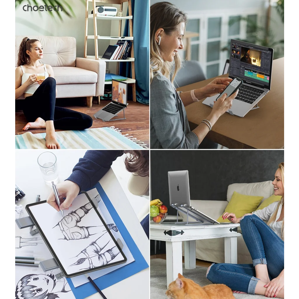 CHOETECH H055-GY Aluminum Foldable Laptop Stand