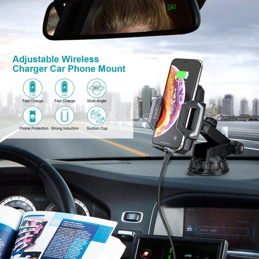 Choetech T521-S Fast Qi Wireless Car Charging Dock - Mobile