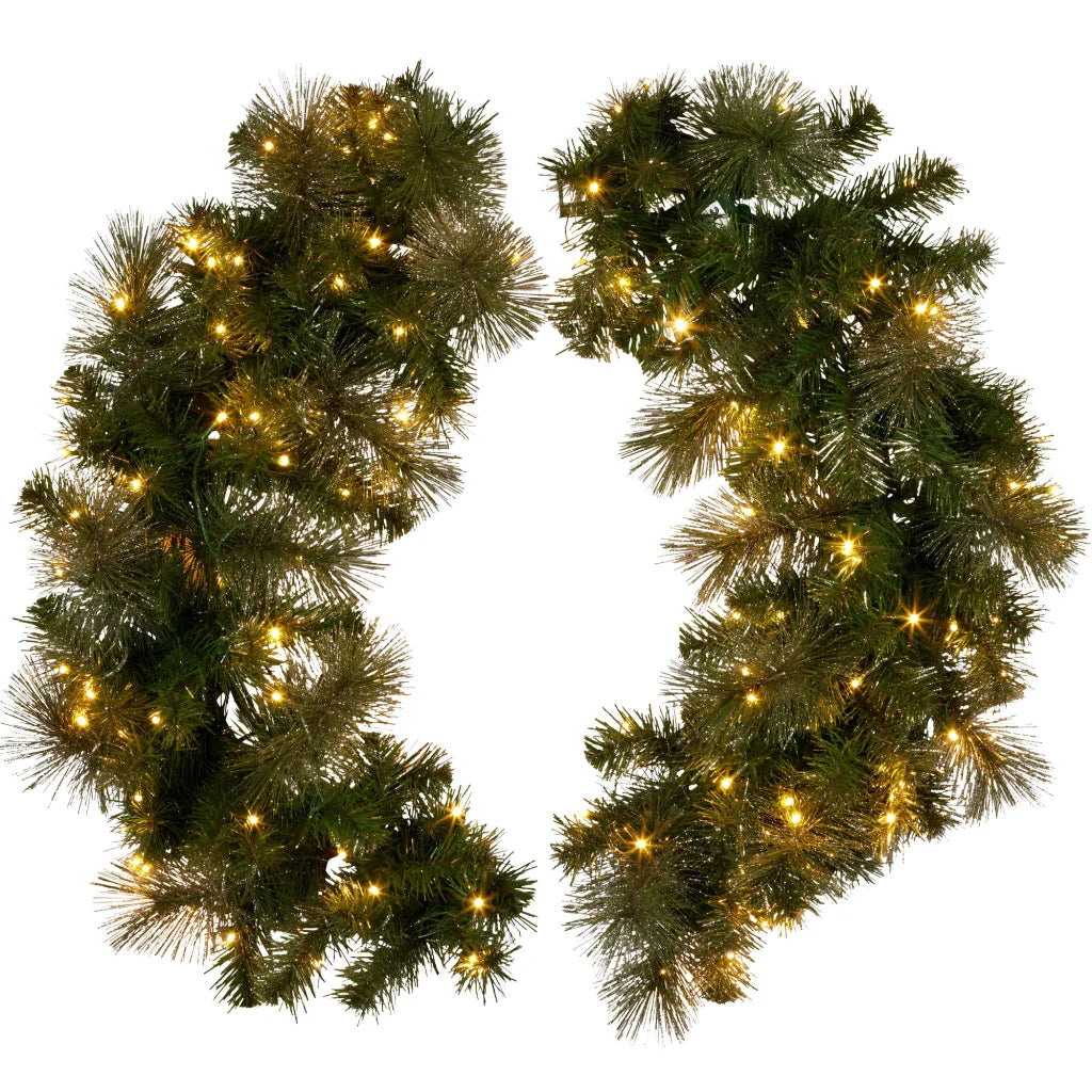 Christabelle 1.22m Split 2pc Christmas Wreath with LED