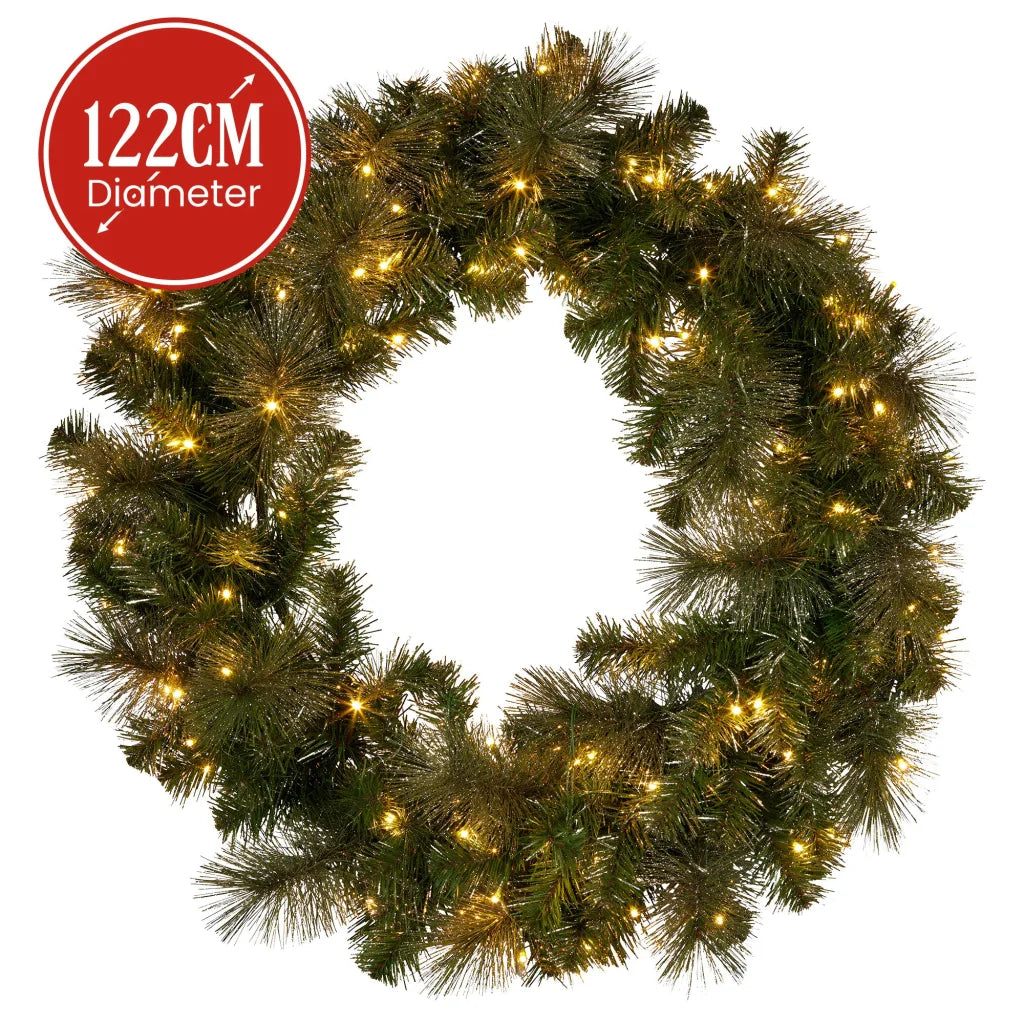 Christabelle 1.22m Split 2pc Christmas Wreath with LED