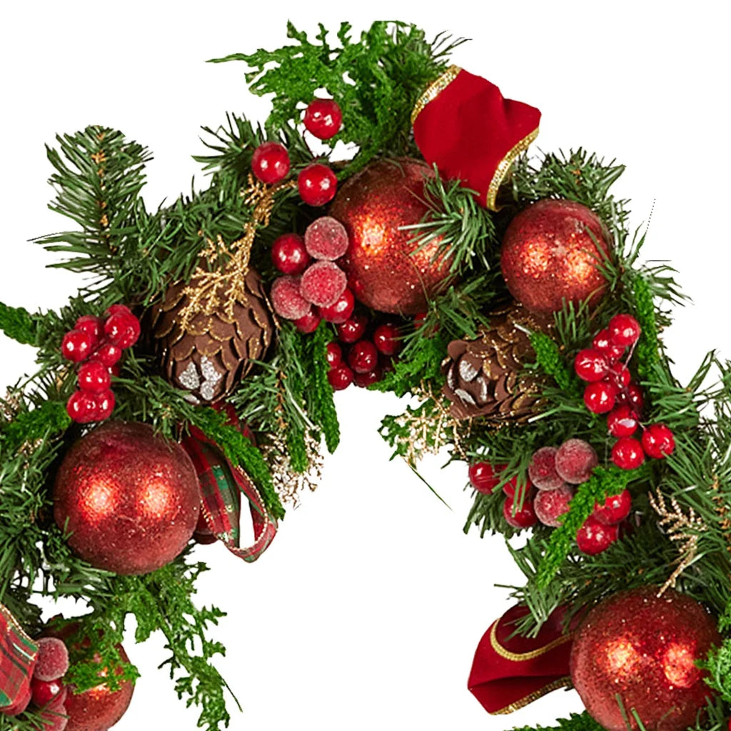 Christabelle 1.85m Christmas Garland with Red Berries Pine