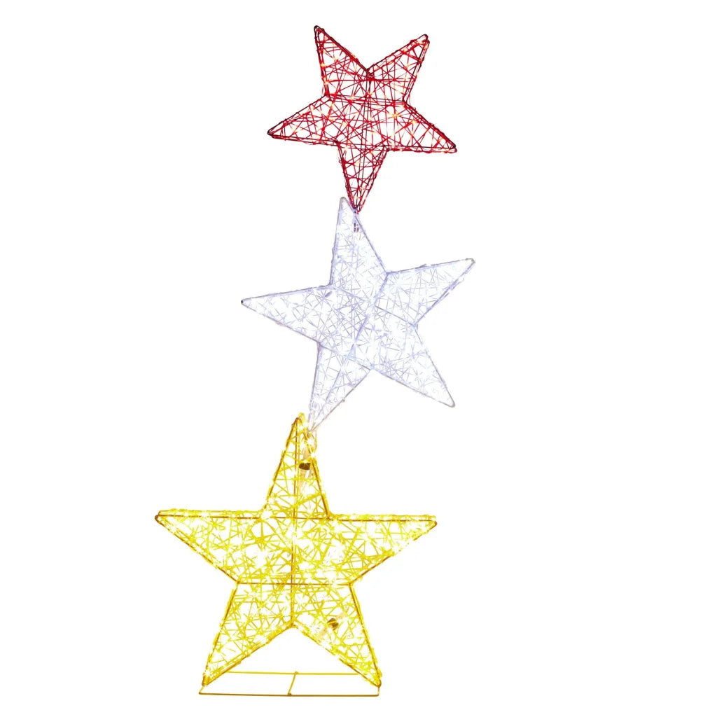 Christabelle 120cm Triple Star Christmas Display