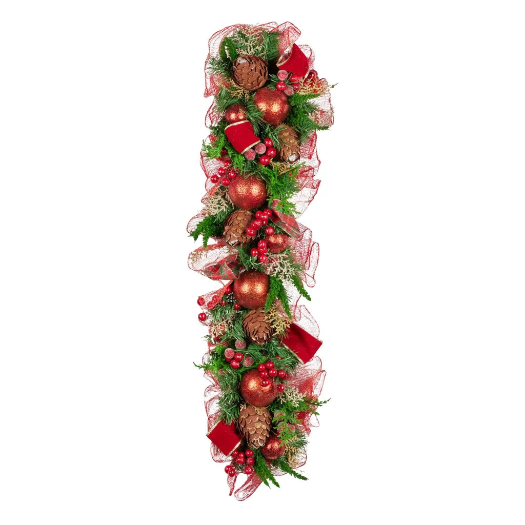Christabelle 1m Christmas Garland with Red Berries & Pine