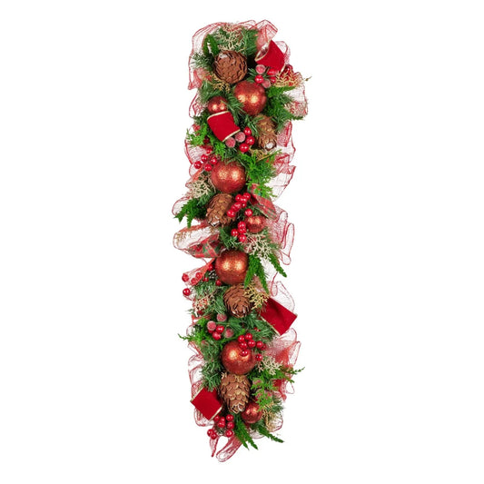 Christabelle 1m Christmas Garland with Red Berries & Pine