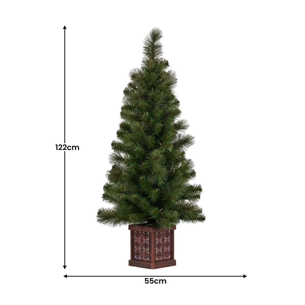 Christabelle 4ft Christmas Tree Glittery Gold Pine Led