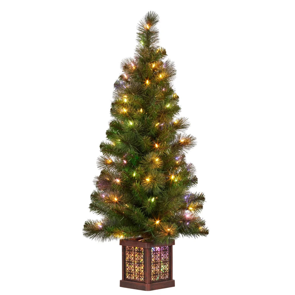 Christabelle 4ft Christmas Tree Glittery Gold Pine Led