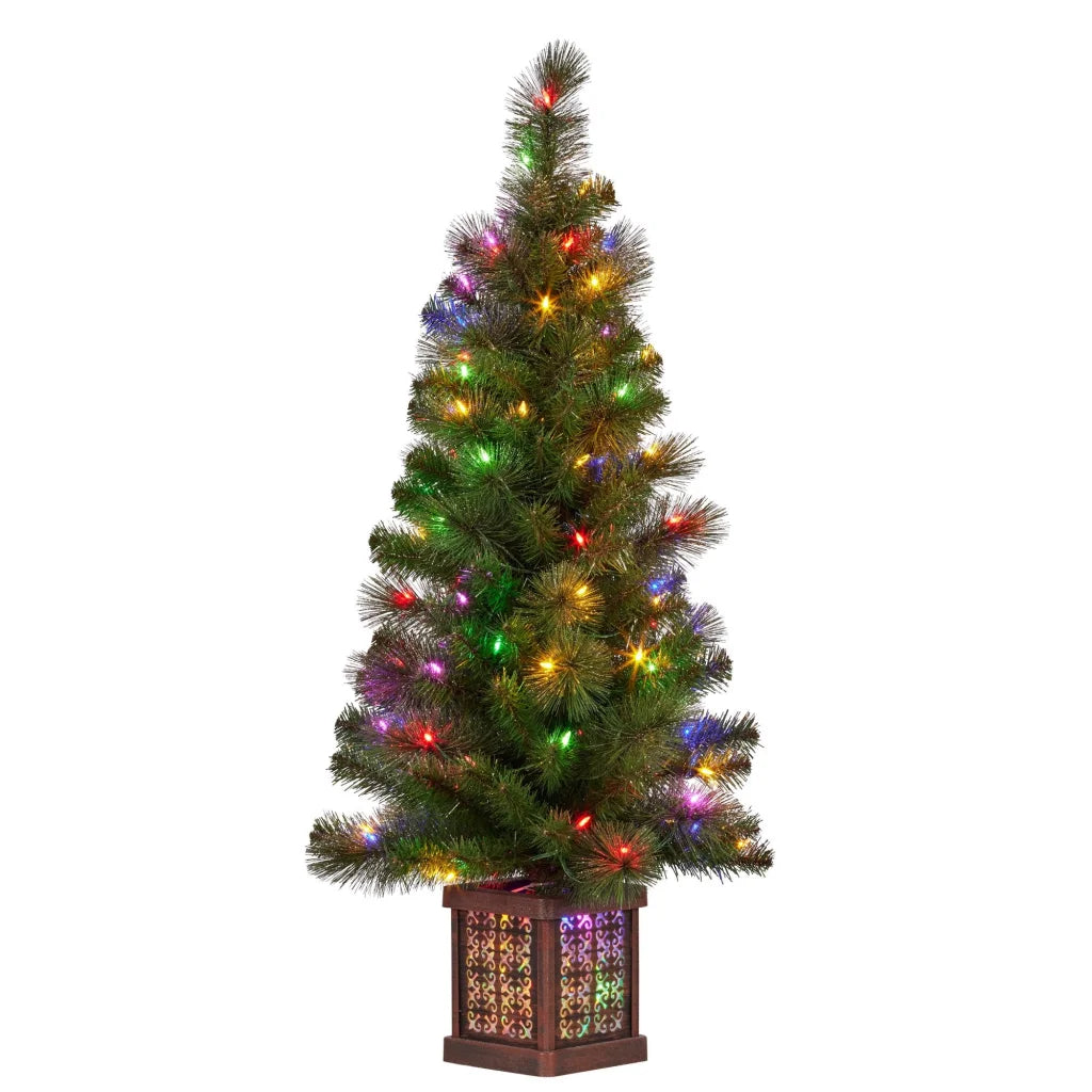 Christabelle 4ft Christmas Tree Glittery Gold Pine Led