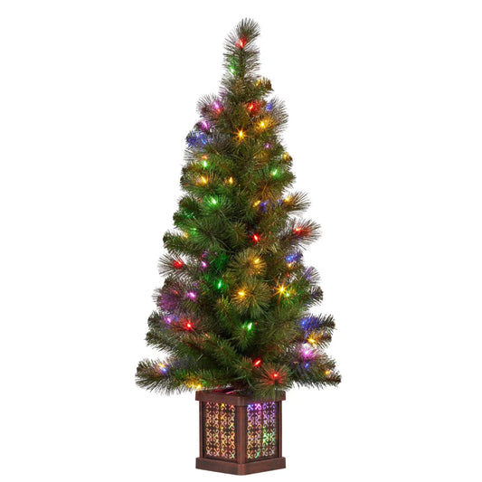 Christabelle 4ft Christmas Tree Glittery Gold Pine Led