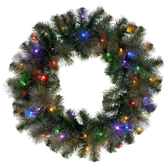 Christabelle 61cm Christmas Wreath with LED Lights Glittery