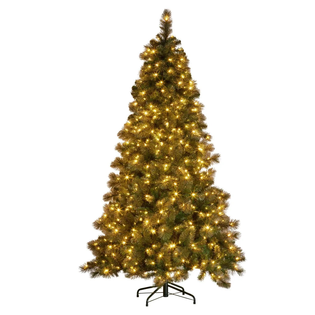 Christabelle 7.5ft Christmas Tree Glittery Gold Pine Led