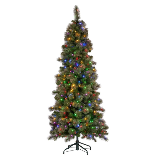 Christabelle 7.5ft Christmas Tree Slim Glittery Gold Pine