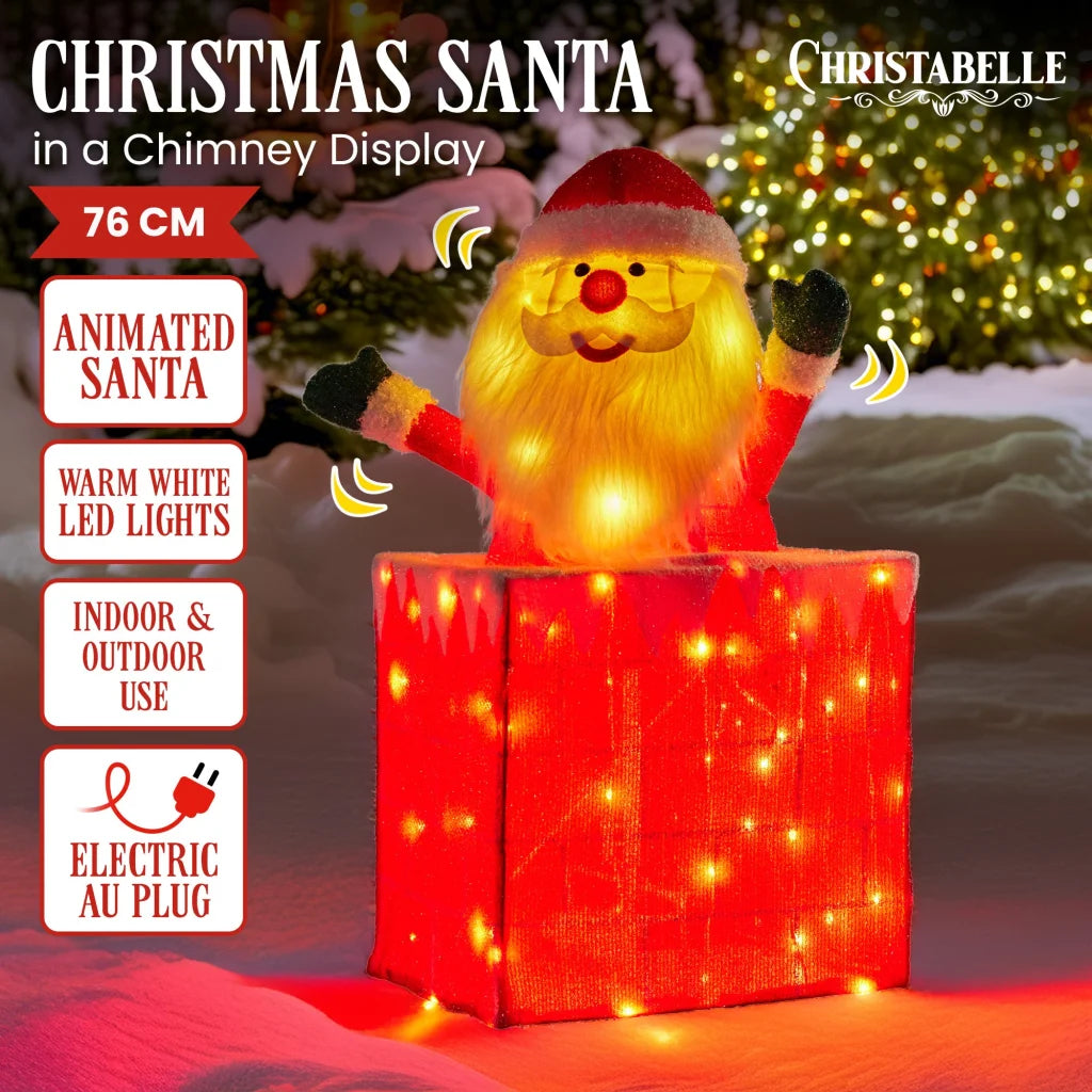 Christabelle 76cm Animated Santa In Chimney Christmas Tree
