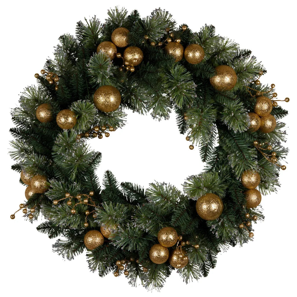 Christabelle 76cm Christmas Wreath Glittery Tipped with LED