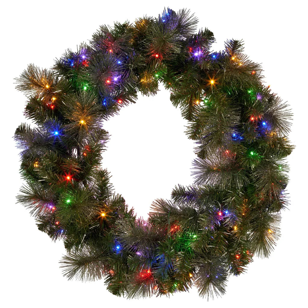 Christabelle 76cm Split Christmas Wreath with LED Lights