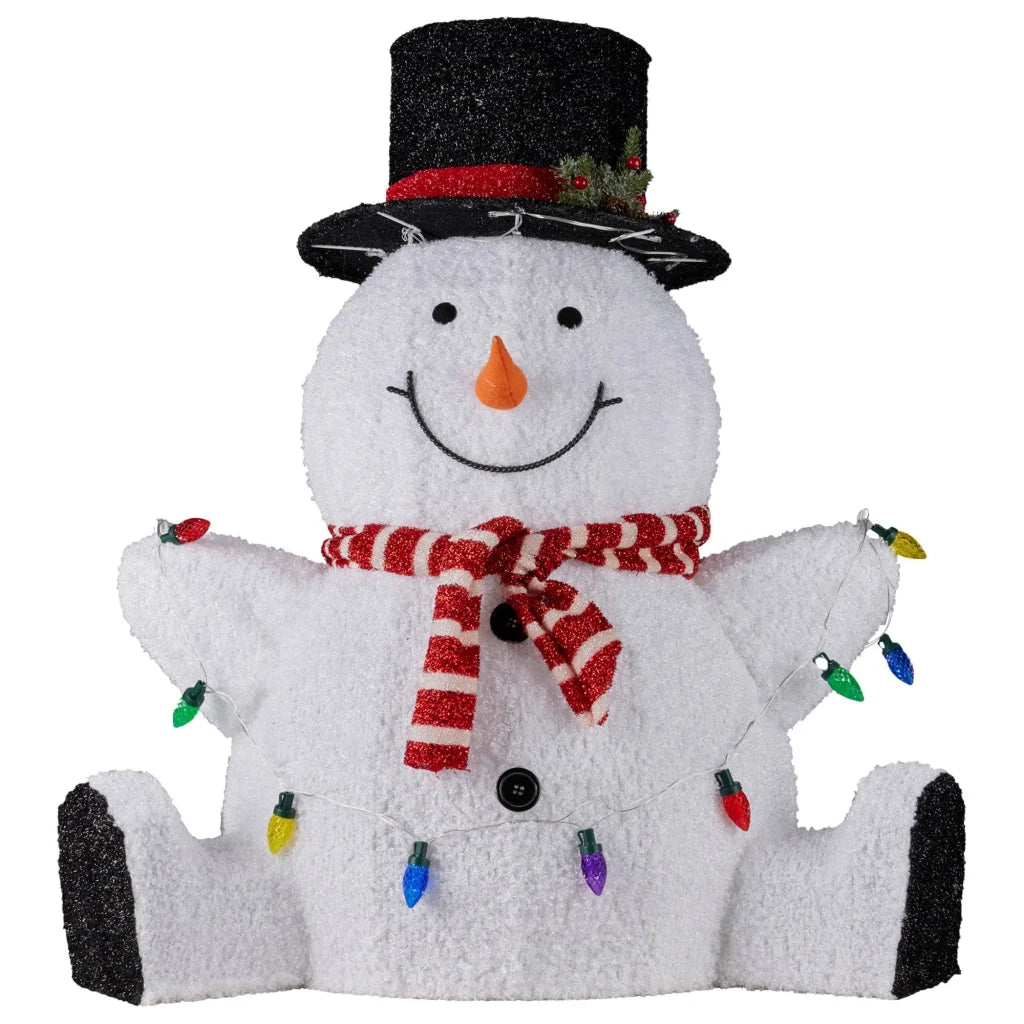 Christabelle 82cm Sitting Snowman Christmas Display