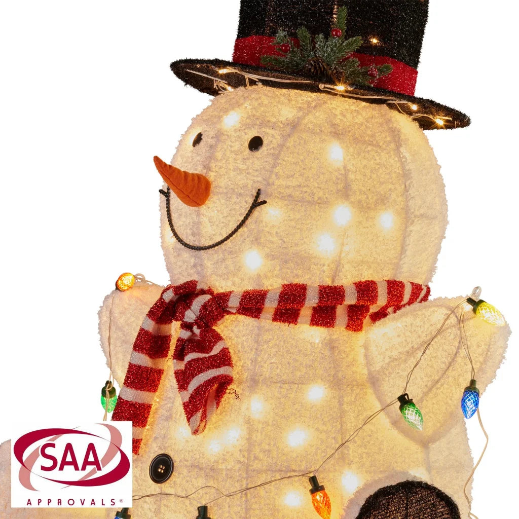 Christabelle 82cm Sitting Snowman Christmas Display