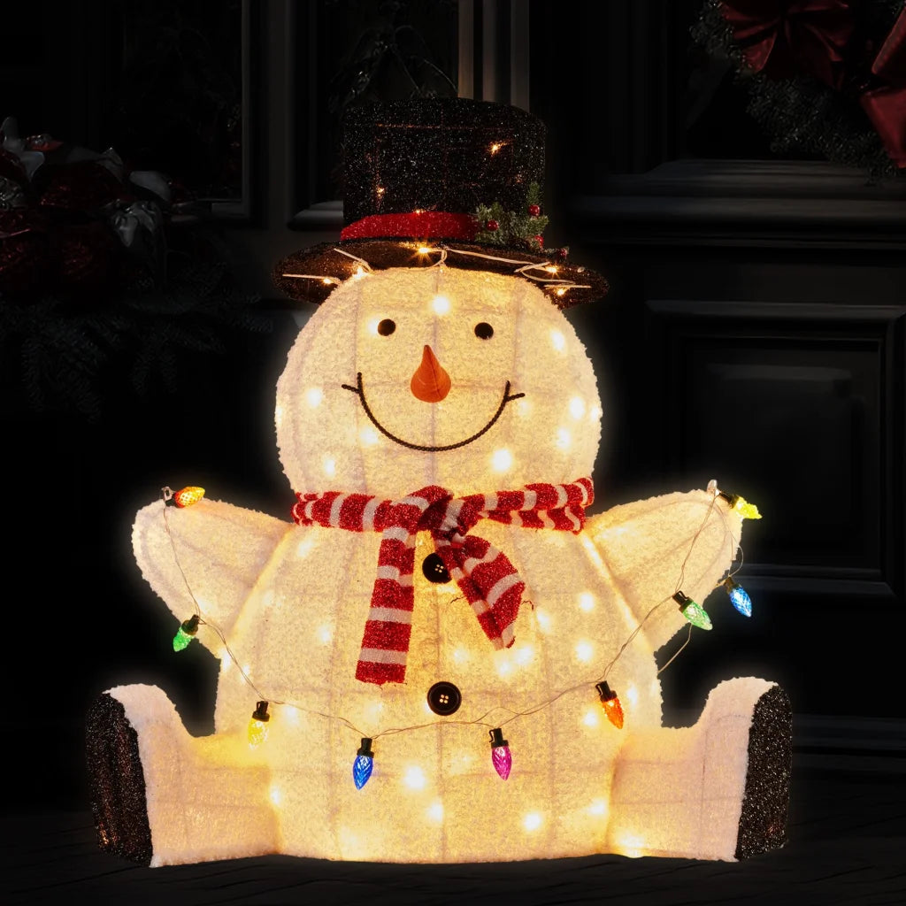 Christabelle 82cm Sitting Snowman Christmas Display