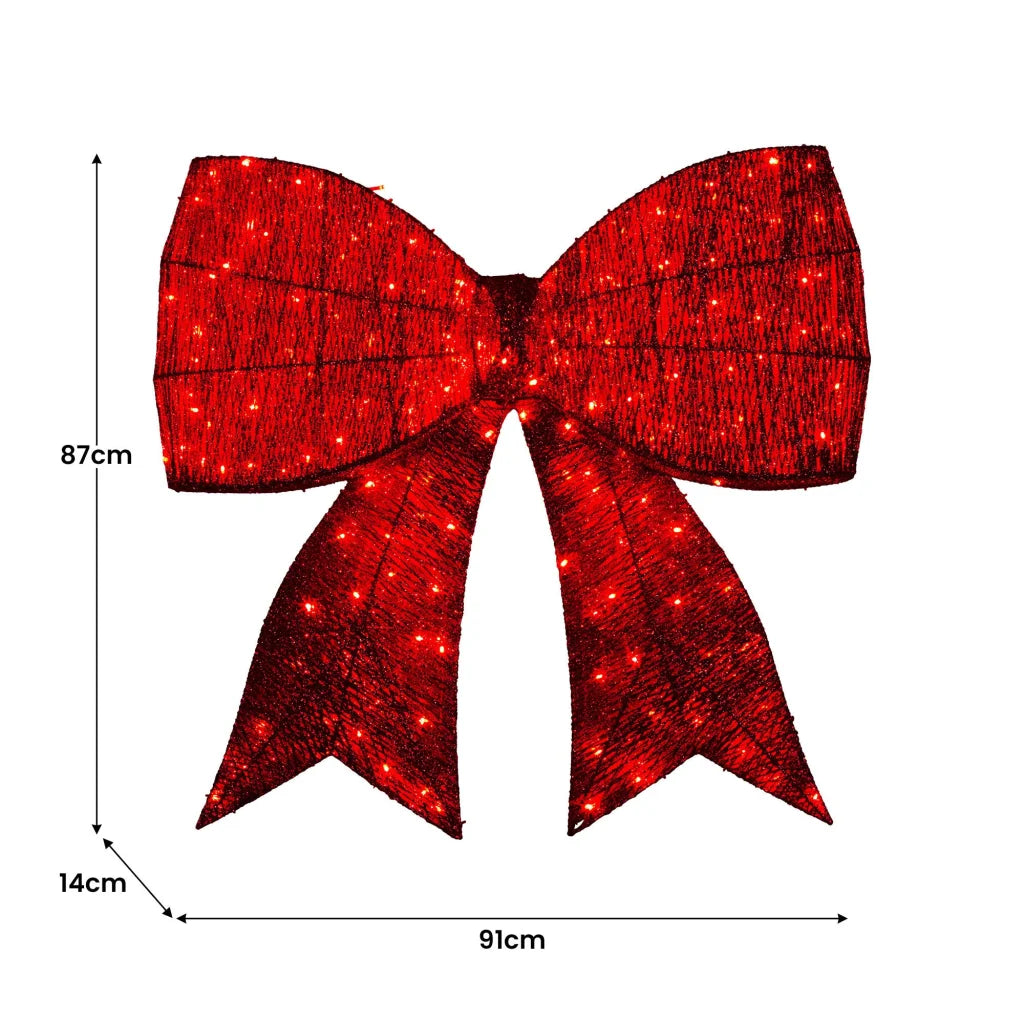 Christabelle 91cm Christmas Display Bow With Led