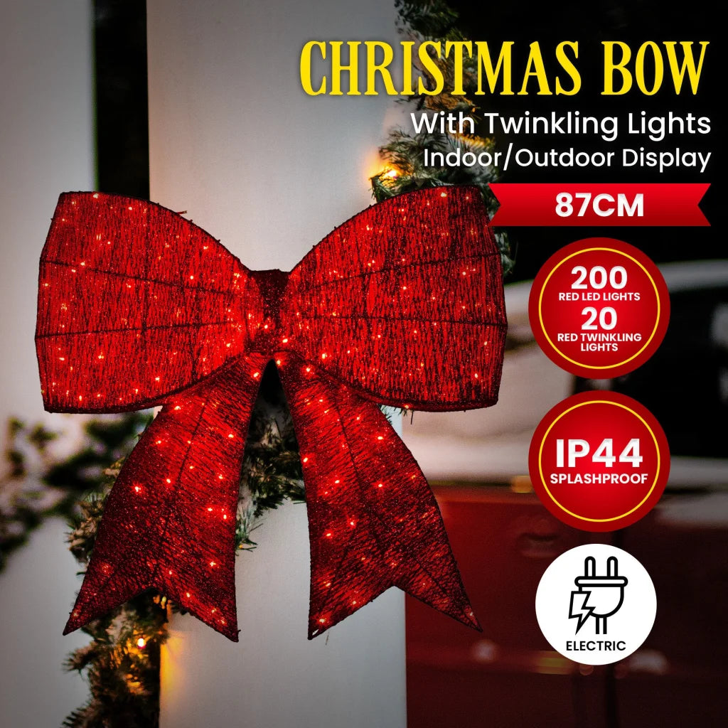 Christabelle 91cm Christmas Display Bow With Led