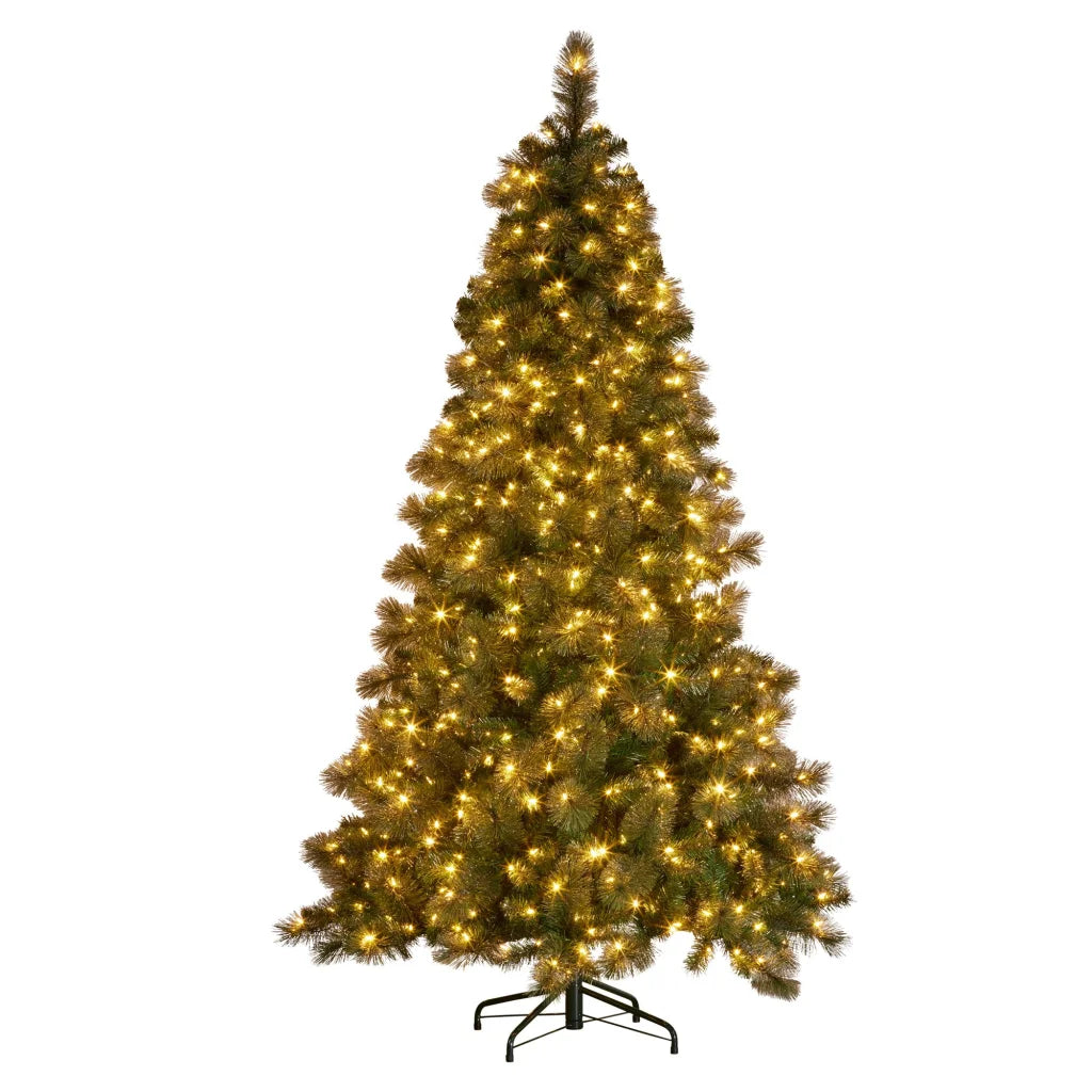 Christabelle 9ft Christmas Tree Glittery Gold Pine Needles