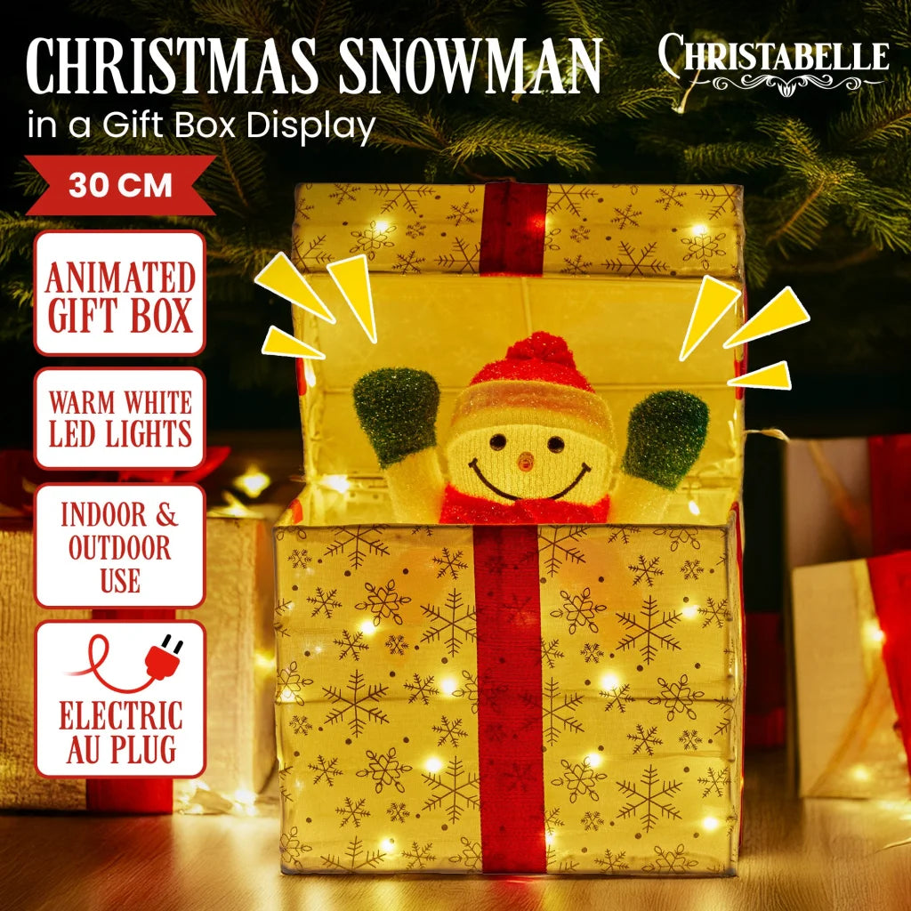 Christabelle Animated Snowman Gift Box Led Christmas Tree