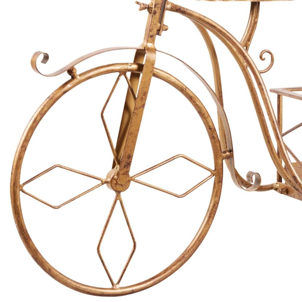 Christabelle Antique Gold Bicycle Christmas Tree Display