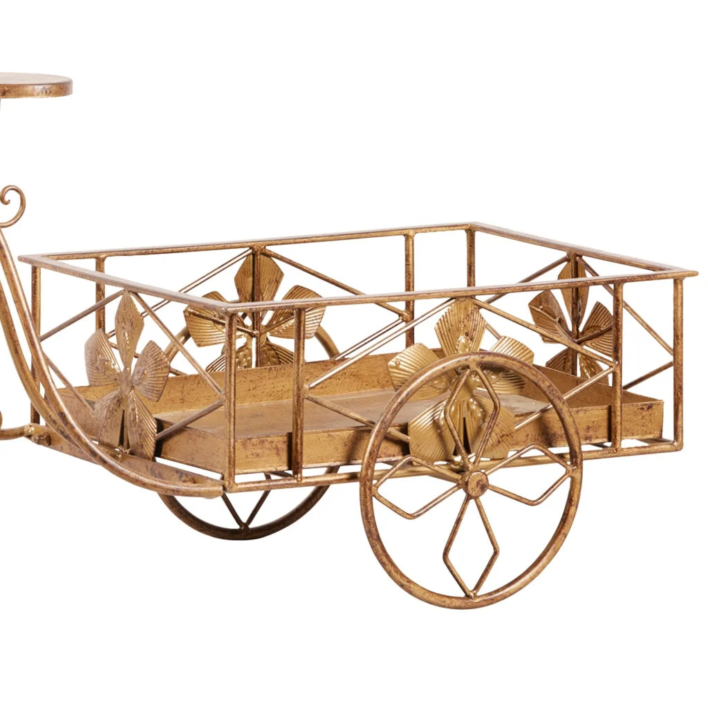 Christabelle Antique Gold Bicycle Christmas Tree Display