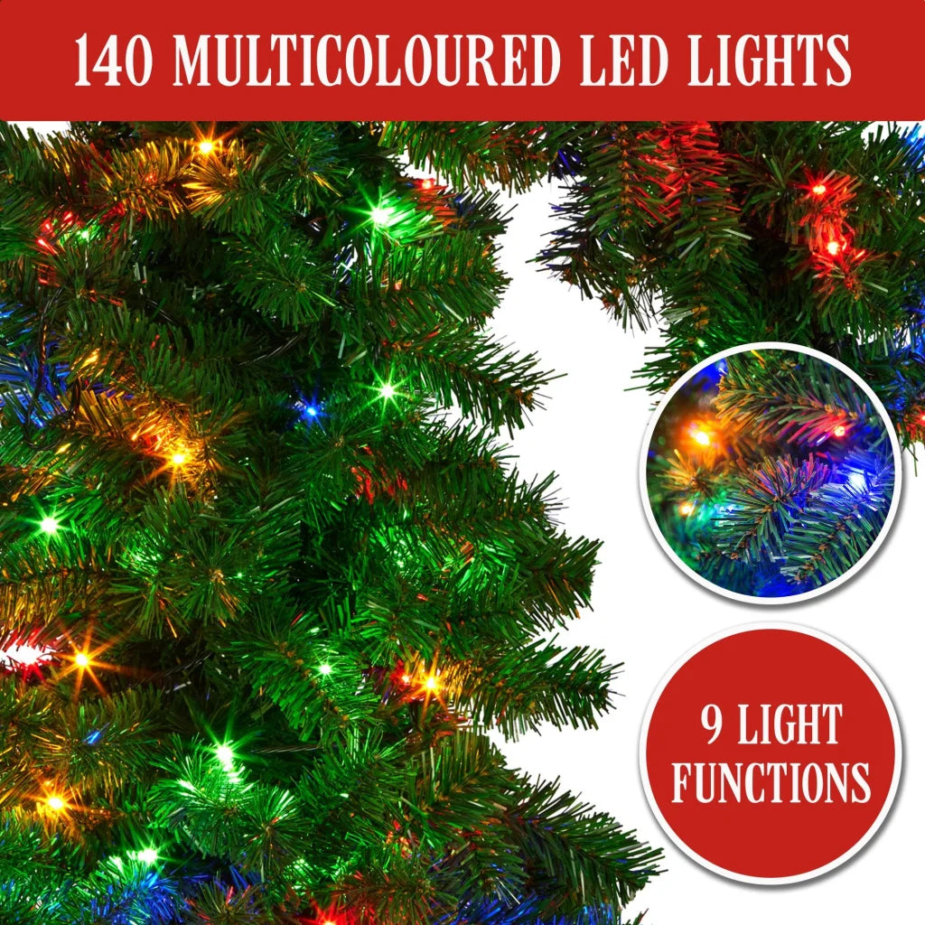 Christabelle Bad Santa 1.2m Curved Multicolour Pre-Lit