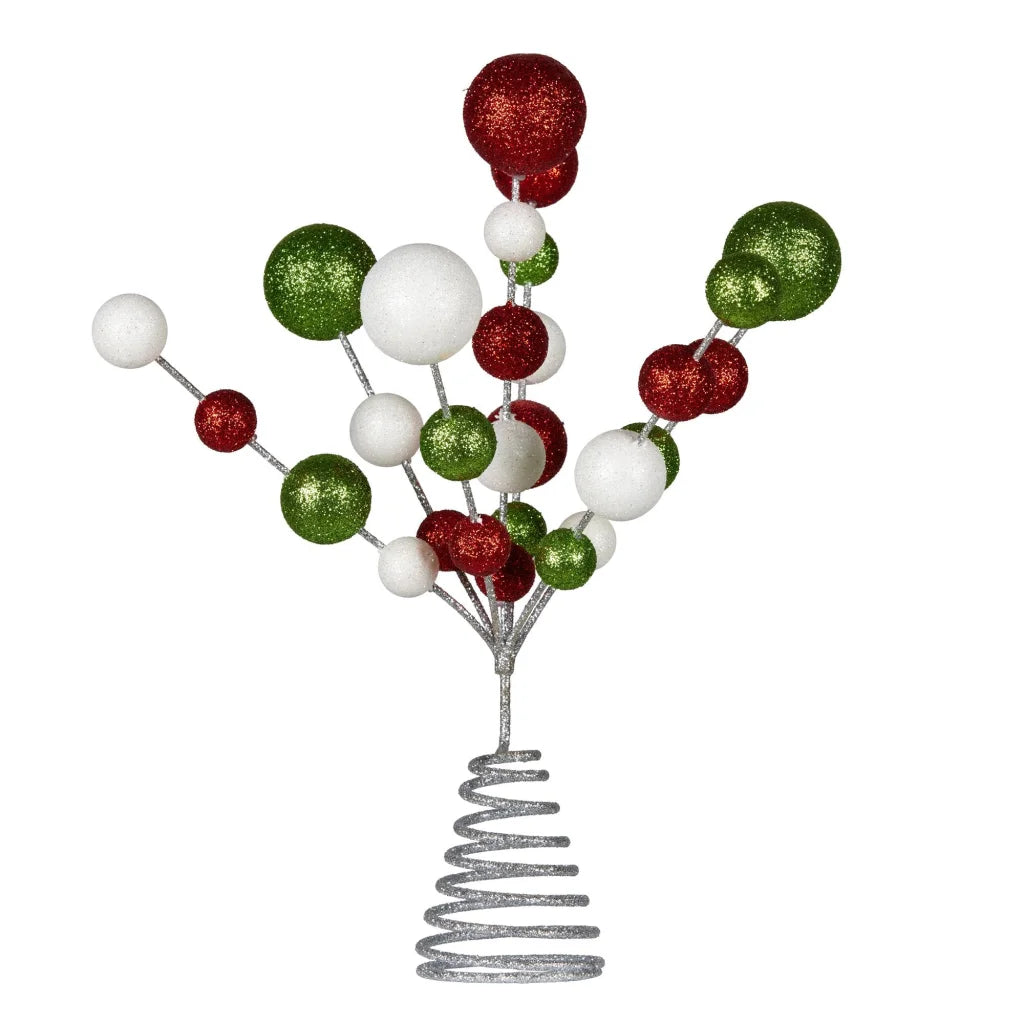 Christabelle Baubles Christmas Tree Topper Festive Glitter