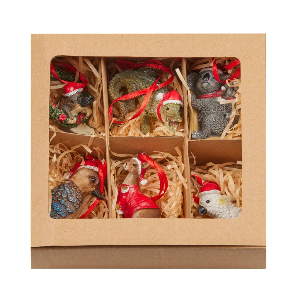 Christabelle Christmas Aussie Animals Pack of 6 Baubles