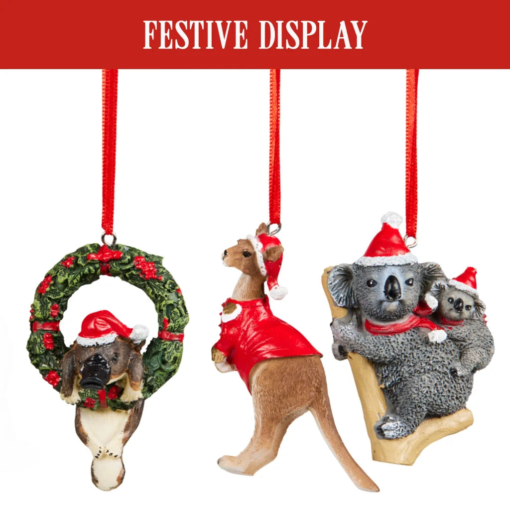 Christabelle Christmas Aussie Animals Pack of 6 Baubles