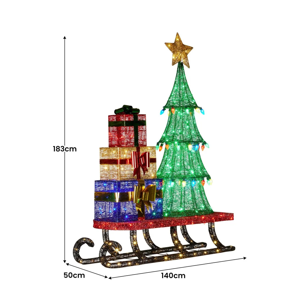 Christabelle Christmas Display Sled 183cm With Tree
