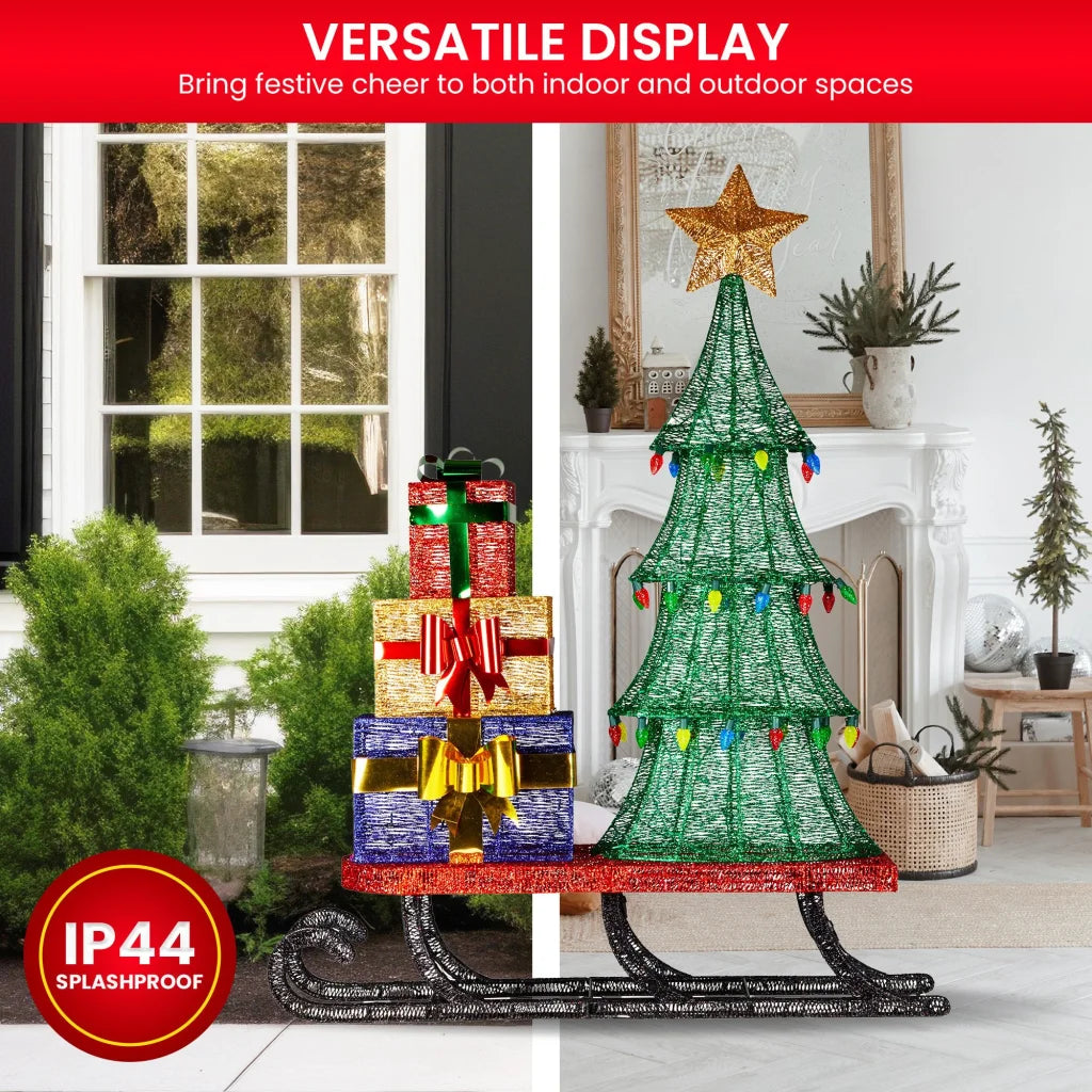 Christabelle Christmas Display Sled 183cm With Tree