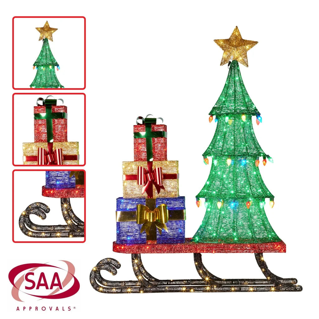 Christabelle Christmas Display Sled 183cm With Tree