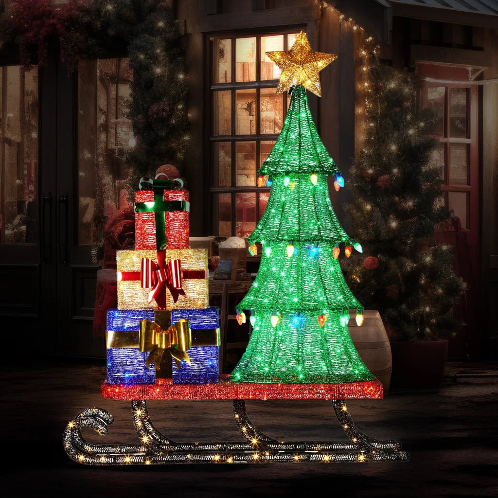 Christabelle Christmas Display Sled 183cm With Tree