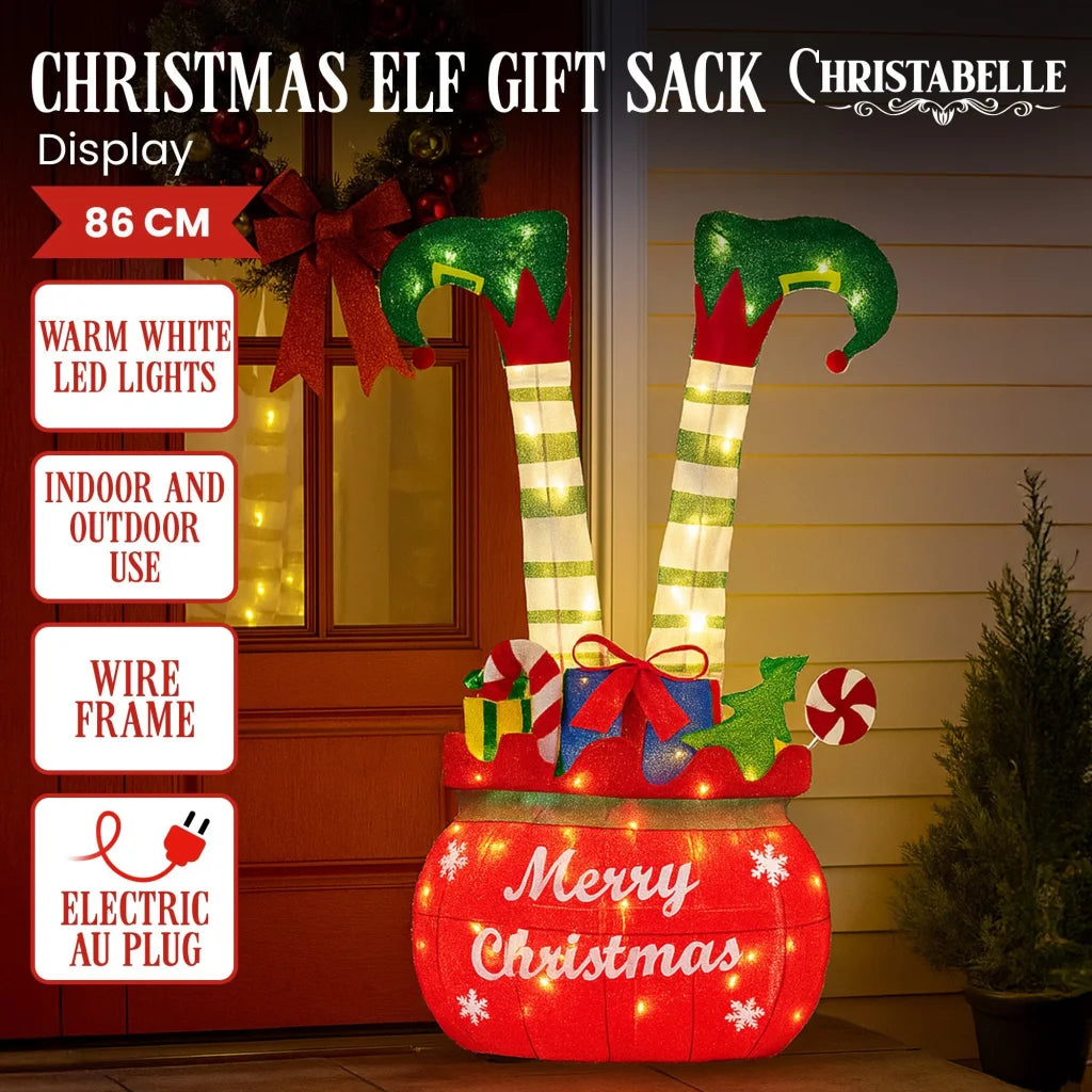 Christabelle Elf in Gift Sack Christmas Display Warm White