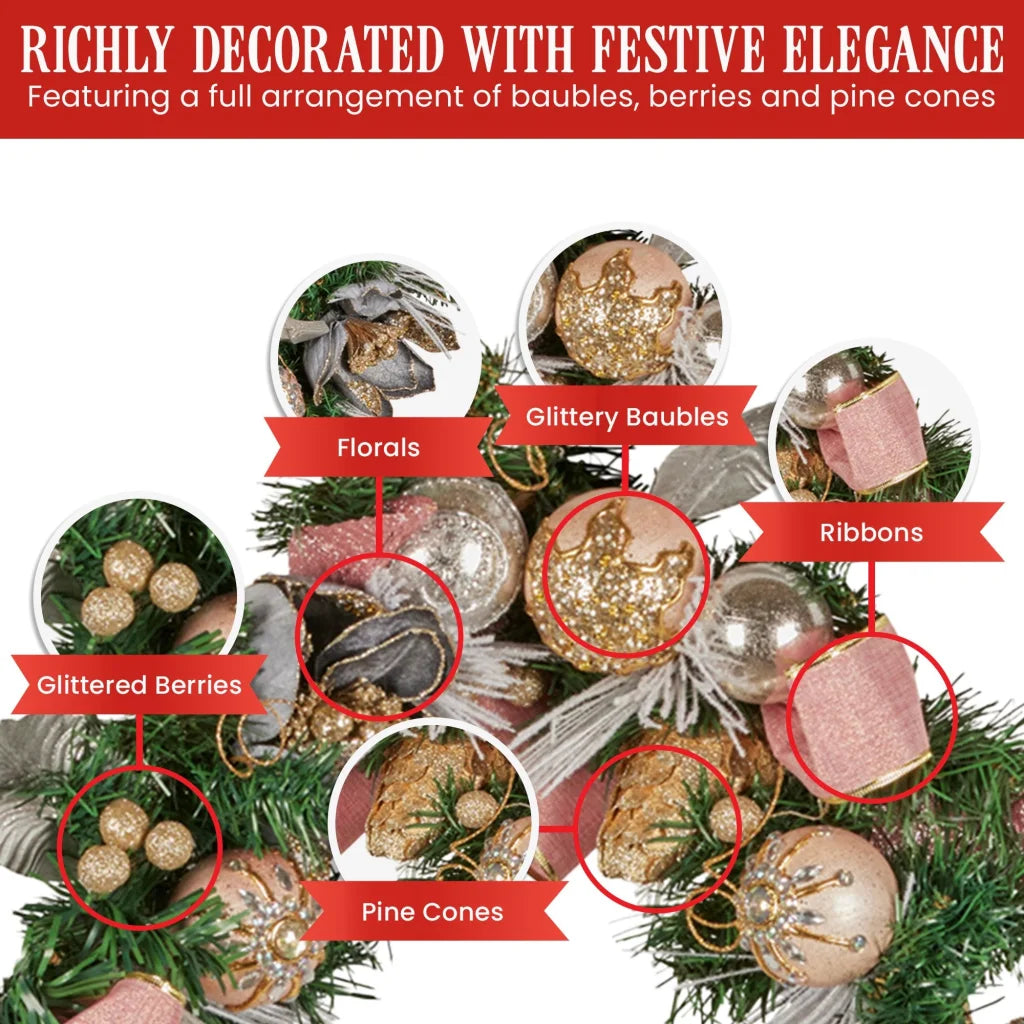 Christabelle Premium 1.8m Christmas Garland Jewelled