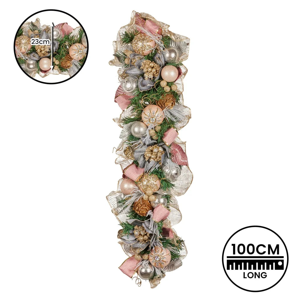 Christabelle Premium 100cm Christmas Garland Jewelled