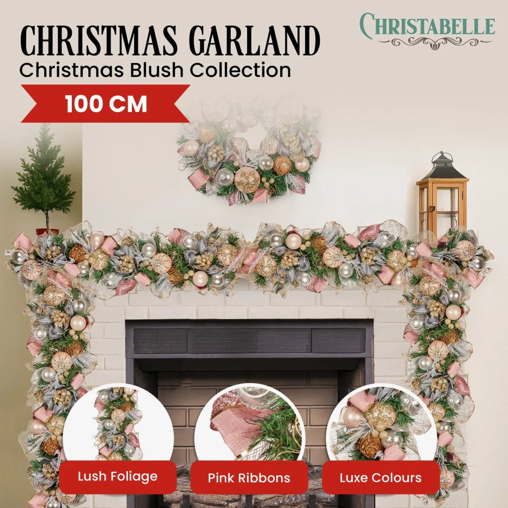 Christabelle Premium 100cm Christmas Garland Jewelled