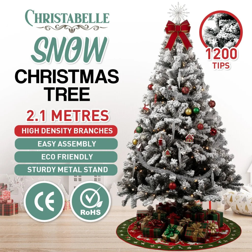 Christabelle Snow-Tipped Artificial Christmas Tree 2.1m