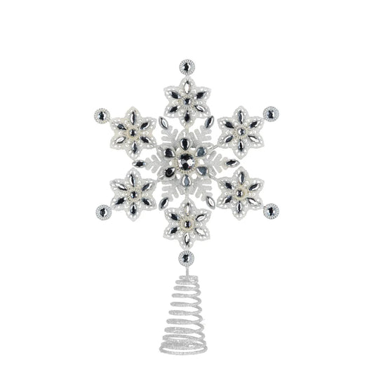 Christabelle Snowflake Christmas Tree Topper Beaded