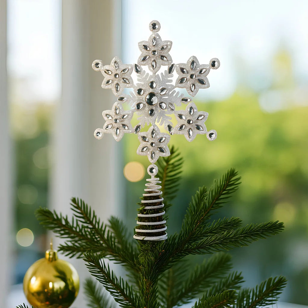 Christabelle Snowflake Christmas Tree Topper Beaded