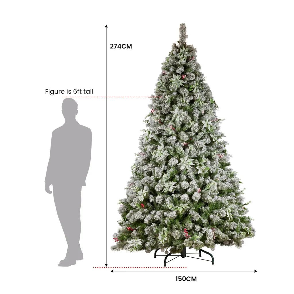 Christabelle Snowy Crown Pine 2.7m Multicolour Pre-Lit
