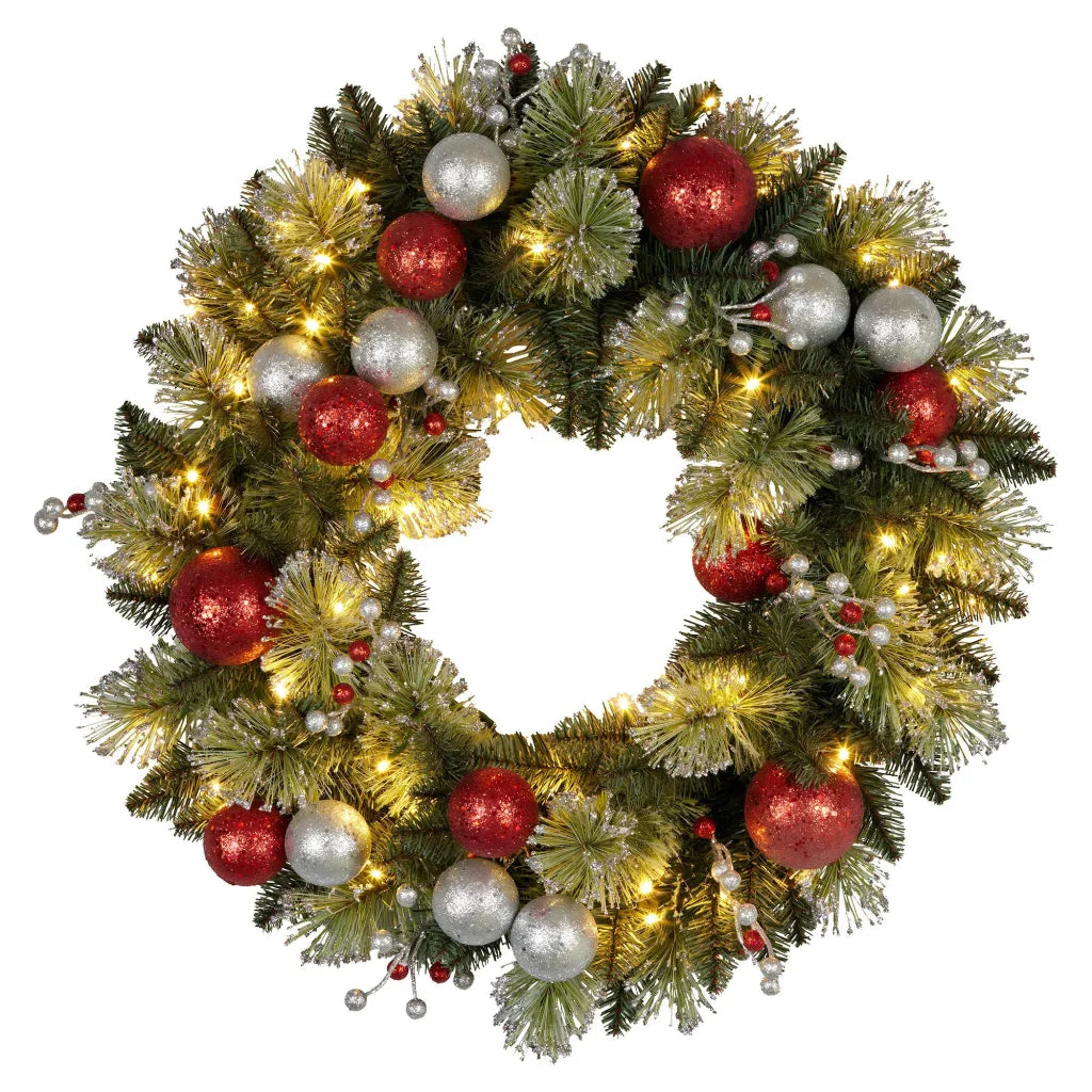 Christabelle Stunning 61cm Christmas Wreath with LED Lights