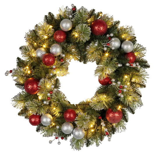 Christabelle Stunning 61cm Christmas Wreath with LED Lights