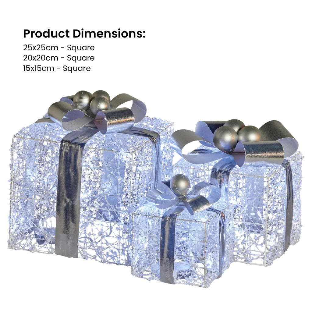 Christabelle Swishmas Set Of 3 Christmas Gift Boxes