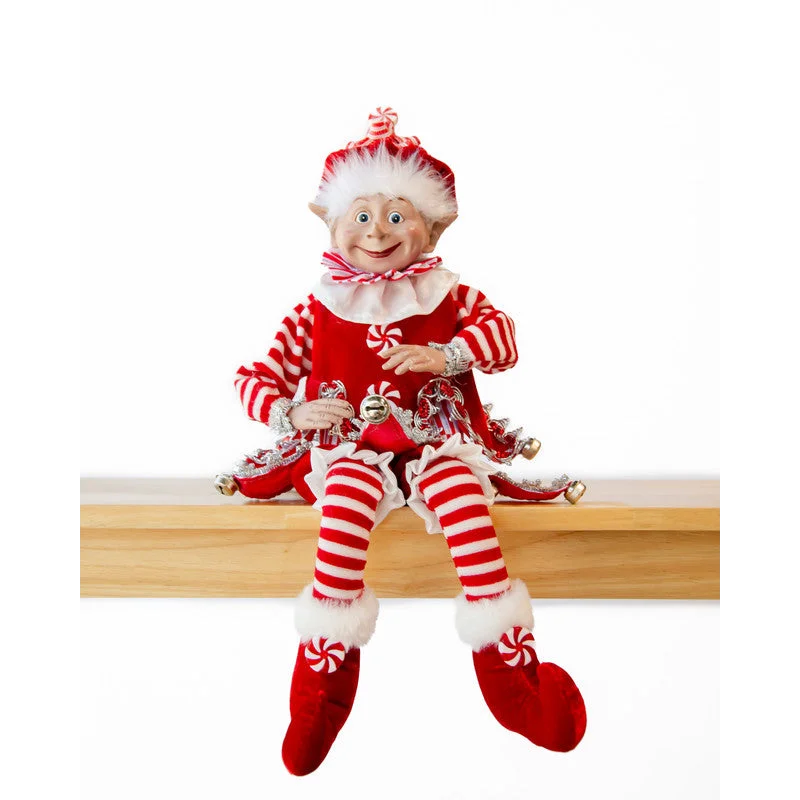 CHRISTMAS CANDY STRIPE BOY ELF RD/WH 65CM - Occasions >