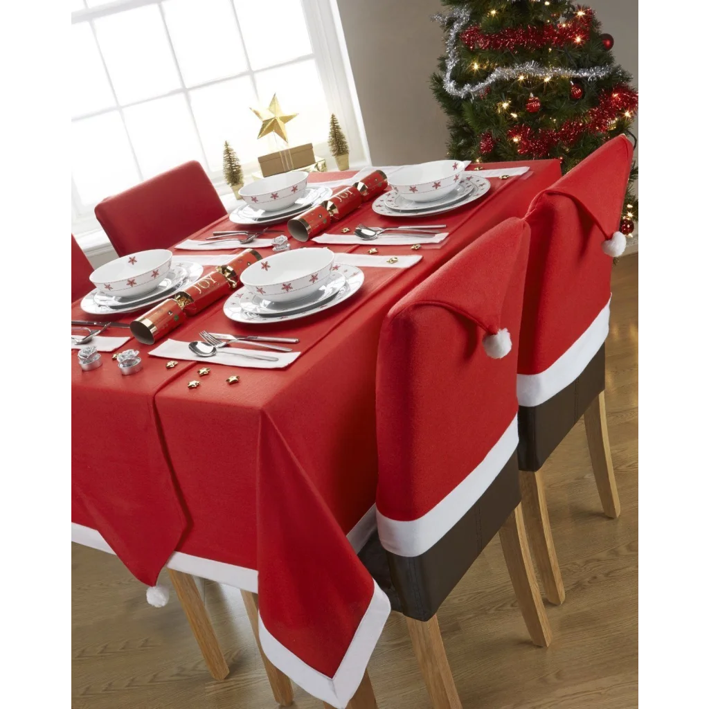 Christmas Chair Covers Tablecloth Runner Decoration Xmas